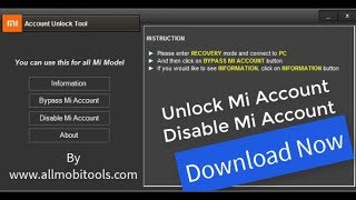 How To UnlockDisableBypass Mi Account EasilyDownload Mi Account Unlock Tool Now [upl. by Cockburn]