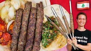 Lebanese Street Food 🇱🇧 Kofta Kebab Recipe  Street Food At Home Ep 4 [upl. by Aillimat]