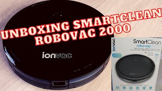 IONVAC SmartClean robo vac 2000 Unboxing wifi connectedremote controlled  quick demo [upl. by Eilsil]