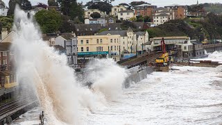 The new Dawlish Sea Wall LIVE [upl. by Seigel919]