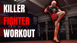 15 Minute KILLER Home Workout For Fighters Body Weight HIIT amp Shadowboxing [upl. by Okir]