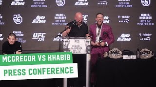 Conor McGregor vs Khabib Nurmagomedov  Full Press Conference [upl. by Hintze]