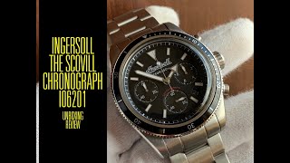 Ingersoll The Scovill Chronograph Quartz I06201 Watch  Unboxing e Review  Valjoux Relogios [upl. by Ashia985]