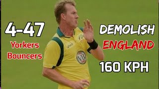 Brett Lee 4 wickets vs England SCG VB Series 200203 [upl. by Arodnahs504]