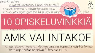 🧠 10 OPISKELUVINKKIÄ  AMKvalintakoe amp valmistautuminen  Opiskelu  Opiskeluvinkkejä [upl. by Selden]