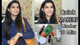 How To  Office Makeup Under 10 Minutes  Quick everyday Makeup Look Affordable Products [upl. by Hausmann]