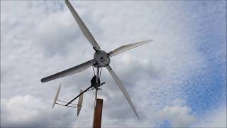 DIY Wind Turbine Car Alternator Windmill  PVC Blades [upl. by Aaren]