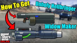 How To get The Widow Maker amp Unholy Hellbringer Alien Guns in GTA 5 Online [upl. by Enawd]