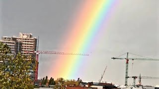 Berlin Regenbogen und starker wind über dem Görlitzer Park [upl. by Erdnaid489]