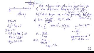 Basit kirişte gerilme ve genleme hesaplamaları Soru Çözüm1Mukavemet D5 [upl. by Farrand]