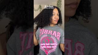 curly hair routine with rizos curls 🩷➿ curly curlyhair naturalhair curls hairstyles shorts [upl. by Rehsa]