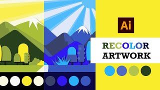 Recolor Artwork in Adobe Illustrator CC 2020 [upl. by Knutson]