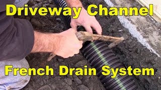 Driveway Drainage System Gravel as Channel Drain [upl. by Nelloc570]