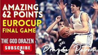 Drazen Petrovic 62 PTS VS SNAIDERO CASERTA EuroCup Final 1989 THE GOD DRAZEN [upl. by Anuaik]