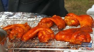 Finishing Chicken Wings  BBQ Pitmasters [upl. by Naillik128]