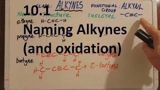 101 Naming Alkynes and oxidation SL IB Chemistry [upl. by Hnahc]