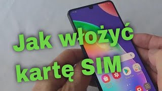 Jak włożyć kartę SIM I SD do smartfona Samsung Galaxy A 31 [upl. by Wylde]