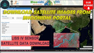 How to Download Satellite Images from Bhoonidhi portal  LISS IV data download [upl. by Culosio475]