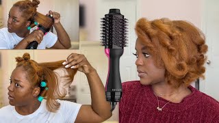 How to do a Proper Blowout on Coarse Kinky Natural Hair [upl. by Xxam414]