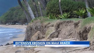 Extensive erosion fronting Kihei hotel appears to be getting worse over the years [upl. by Towers]