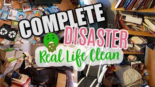 REAL LIFE MESSY CLEAN WITH ME  COMPLETE DISASTER MESSY ROOM CLEAN BEFORE AND AFTER [upl. by Crim589]