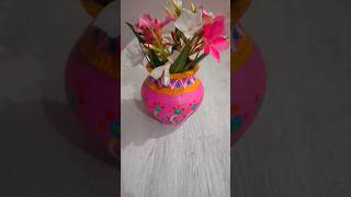 Easy and quick design ideas shorts ytshorts flowerpot paintapot [upl. by Enalda710]