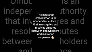 Insurance Ombudsman for Insurance Claim insurance einsuranceaccountinsuranceclaims insuranceplan [upl. by Anisirhc]