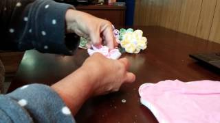 How to make washcloth flowers and suckers [upl. by Erlewine]