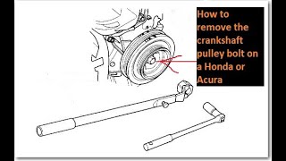 Acura amp Honda Crankshaft Bolt Removal [upl. by Leahcir]