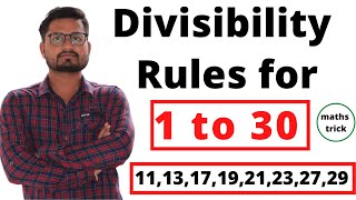 Divisibility Rules for 1 to 30 EXPLAINED [upl. by Patrica]