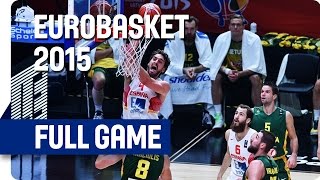 Spain v Lithuania  Final  Full Game  Eurobasket 2015 [upl. by Harriet884]