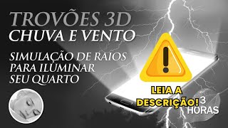 Som de TROVÕES 3D CHUVA E VENTO  Música para Dormir e Relaxar 3h00 [upl. by Eleonora]