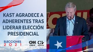 Discurso de José Antonio Kast tras liderar primera vuelta en presidenciales 2021 [upl. by Dinin848]