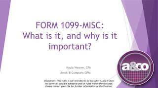 Form 1099MISC What is it and why is it important [upl. by Eceinart949]