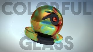 How to create colorful glass material  Blender Tutorial [upl. by Anedal]