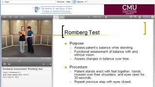 Vestibular Assessment Romberg Test [upl. by Winston]