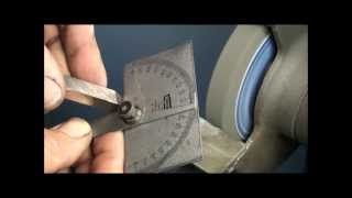 Thread Cutting on the Lathe Part Three  Grinding the Tool [upl. by Ahsaercal]