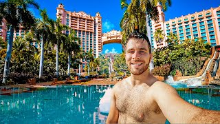 Visiting Atlantis Water Park Aquaventure In The Bahamas For The First Time [upl. by Akiehsat938]