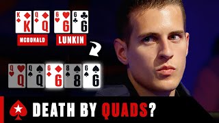 When Poker Players hit QUADS ♠️ PokerStars [upl. by Hiett798]