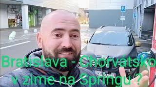 Šialený nápad Dacia Spring Bratislava  Chorvátsko v zime spring dacia elektromobil [upl. by Izzy]