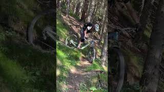 Switchbacks 🤩 mtb mountainbike enduro enduromtb swissmountain switchback gnarly outdoors [upl. by Annaeiluj]