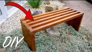 Moderne GARTENBANK aus Holz selber bauen unter 50€ [upl. by Josh]