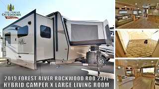 2019 FOREST RIVER ROCKWOOD ROO 23FL Hybrid Camper RV Heated Tip Out Beds Lightweight Colorado Dealer [upl. by Aihsad220]