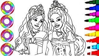 Apprendre A Dessiner Barbie  Disney Barbie Princess in the DreamHouse Coloring Pages for Kids [upl. by Aeslehs961]