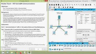 1481 Packet Tracer  TCP and UDP Communications [upl. by Haliek201]