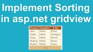 Implement Sorting in aspnet gridview [upl. by Ahgiela]