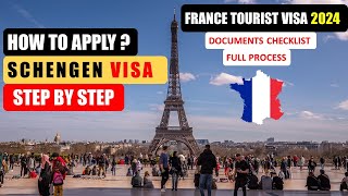 How To Apply Schengen Visa 2024  Apply France Tourist Visa Online   Process and Documents [upl. by Ahsikat]