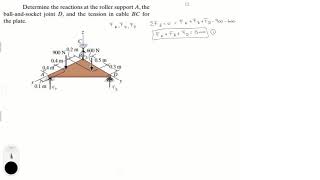 Determine the reactions at A D and cable BC [upl. by Namrak]