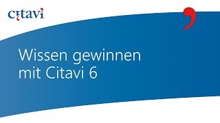 67 Texte auswerten und Wissen organisieren mit Citavi 6 [upl. by Nylessoj]