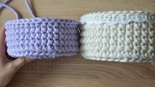 Jak zrobić szydełkiem prosty koszyk ze sznurka  tutorial  ilta4crochet [upl. by Bradwell]